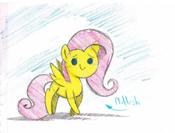 Size: 1731x1308 | Tagged: safe, artist:sauec, fluttershy, pony, g4, traditional art