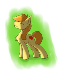 Size: 1393x1600 | Tagged: safe, artist:capseys, braeburn, g4, chest fluff