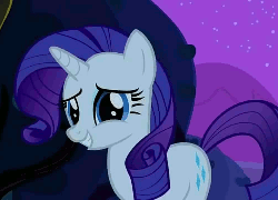 Size: 500x360 | Tagged: safe, edit, edited screencap, screencap, rarity, friendship is witchcraft, g4, animated, face, female, neigh soul sister, wat