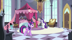 Size: 1050x585 | Tagged: safe, screencap, rarity, twilight sparkle, friendship is witchcraft, g4, foaly matripony, littlest pet shop, sunil nevla, when you see it