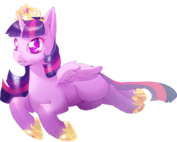 Size: 900x725 | Tagged: safe, artist:pyoo-kee-pony, twilight sparkle, alicorn, pony, g4, female, princess, prone, simple background, solo, transparent background, twilight sparkle (alicorn)