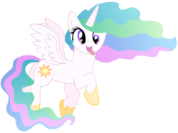 Size: 3472x2592 | Tagged: safe, artist:ibelcomputing, princess celestia, pony, g4, cute, cutelestia, derp, female, flying, mare, open mouth, simple background, smiling, solo, spread wings, tongue out, transparent background