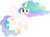 Size: 3472x2592 | Tagged: safe, artist:ibelcomputing, princess celestia, pony, g4, cute, cutelestia, derp, female, flying, mare, open mouth, simple background, smiling, solo, spread wings, tongue out, transparent background