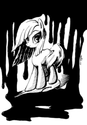 Size: 1684x2426 | Tagged: safe, artist:mcstalins, marble pie, g4, black and white, grayscale, monochrome, traditional art