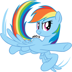 Size: 1000x1000 | Tagged: safe, artist:empty-10, rainbow dash, pegasus, pony, g4, female, flapping, flying, mare, simple background, solo, white background