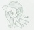 Size: 536x468 | Tagged: safe, artist:swiftcutter, fluttershy, butterfly, pegasus, pony, g4, grayscale, sketch, traditional art