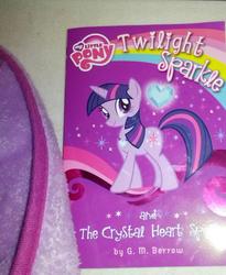 Size: 637x778 | Tagged: safe, twilight sparkle, g4, my little pony chapter books, twilight sparkle and the crystal heart spell, book, cropped, photo
