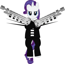 Size: 6000x5892 | Tagged: safe, artist:sakatagintoki117, rarity, g4, absurd resolution, crossover, death the kid, parody, rarideath the kid, simple background, soul eater, transparent background, vector