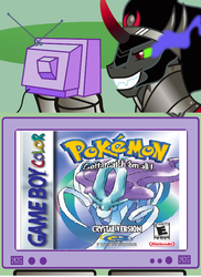 Size: 563x775 | Tagged: safe, king sombra, suicune, g4, crystal, exploitable meme, pokémon, pokémon crystal, that pony sure does love crystals, tv meme