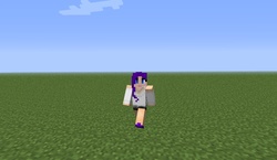 Size: 1440x838 | Tagged: safe, rarity, human, g4, female, game screencap, humanized, minecraft, solo