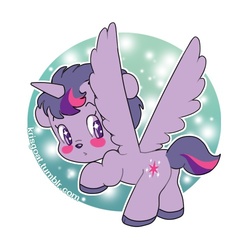 Size: 500x500 | Tagged: safe, artist:krisgoat, twilight sparkle, alicorn, pony, g4, female, mare, twilight sparkle (alicorn), unico