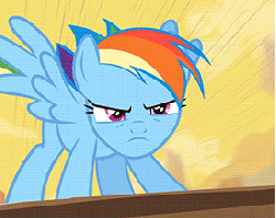 Size: 274x216 | Tagged: safe, screencap, little strongheart, rainbow dash, bison, buffalo, g4, over a barrel, animated, awesome, badass, badass adorable, cropped, cute, desert, duo, female, flipping, jumping, speed lines, train