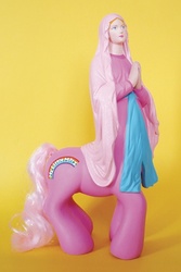 Size: 400x600 | Tagged: safe, centaur, ponytaur, taur, g3, customized toy, irl, photo, toy, virgin mary, what has science done