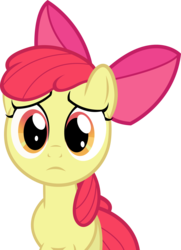 Size: 3588x4958 | Tagged: safe, artist:the-crusius, apple bloom, earth pony, pony, g4, the cutie pox, female, filly, foal, reaction image, sad, simple background, transparent background, vector