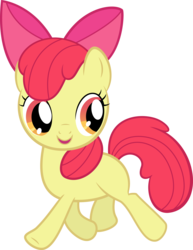 Size: 3223x4178 | Tagged: safe, artist:redpandapony, apple bloom, g4, simple background, transparent background, trotting, vector