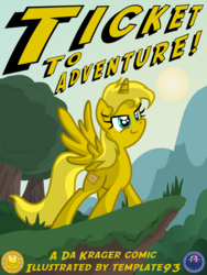 Size: 3456x4608 | Tagged: safe, artist:template93, oc, oc only, oc:ticket, alicorn, pony, alicorn oc, comic, da krager, high res, solo, ticket to adventure