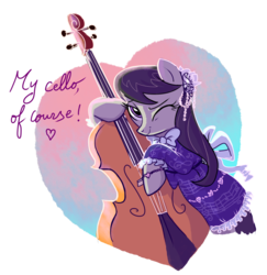 Size: 1868x1921 | Tagged: safe, artist:yulyeen, octavia melody, earth pony, pony, ask lolitavia, g4, ask, cello, clothes, dress, female, lolita fashion, musical instrument, solo, tumblr