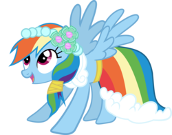 Size: 5263x4127 | Tagged: dead source, safe, artist:waranto, rainbow dash, pony, a canterlot wedding, g4, absurd resolution, bridesmaid, bridesmaid dress, clothes, dress, simple background, solo, transparent background, vector
