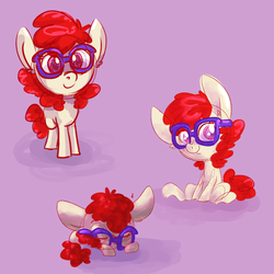 Size: 1000x1000 | Tagged: safe, artist:ponygoggles, twist, earth pony, pony, g4, cute, female, glasses, solo