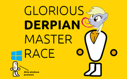 Size: 1000x625 | Tagged: safe, derpy hooves, g4, debian, derpian, glorious master race, linux, microsoft windows, operating system, text, windows 8, zero punctuation