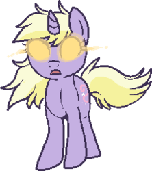 Size: 228x257 | Tagged: safe, artist:lulubell, dinky hooves, g4, filly, glowing eyes, magic, simple background, transparent background