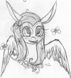 Size: 500x546 | Tagged: safe, artist:radioactivefeline, fluttershy, g4, sketch