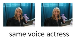 Size: 711x374 | Tagged: safe, twilight sparkle, human, g4, exploitable meme, irl, irl human, photo, plushie, same voice actor, tara strong, voice actor, voice actor joke