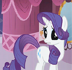 Size: 275x270 | Tagged: safe, screencap, rarity, sapphire shores, pony, unicorn, a dog and pony show, g4, animated, cropped, duo, female, shaking