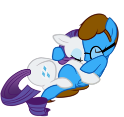 Size: 794x746 | Tagged: safe, artist:angelemlin, rarity, oc, pegasus, pony, unicorn, g4, canon x oc, cuddling, female, male, mare, shipping, simple background, sleeping, stallion, straight, transparent background