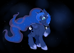 Size: 1245x897 | Tagged: safe, artist:mangneto, princess luna, alicorn, pony, g4, female, raised hoof, solo, unshorn fetlocks