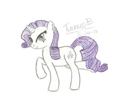 Size: 1396x1104 | Tagged: safe, artist:twinhead-b, rarity, pony, unicorn, g4, crayon