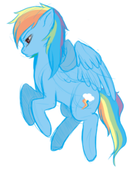 Size: 853x1117 | Tagged: safe, artist:the-subatomic-sketchmaster, rainbow dash, pegasus, pony, g4, female, mare, simple background, solo, transparent background