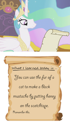 Size: 446x800 | Tagged: safe, princess celestia, g4, gabriel knight, princess celestia's letters for the day