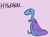 Size: 253x186 | Tagged: safe, artist:theamazingtrixie, trixie, snake, g4, cape, caption, clothes, cute, female, hissing, pink background, simple background, solo, species swap, trixie's cape