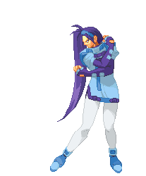 Size: 214x258 | Tagged: safe, rarity, g4, animated, barely pony related, female, guilty gear, millia rage, palette swap, recolor, solo, sprite