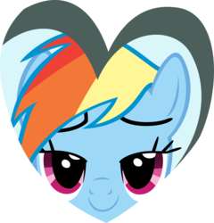 Size: 2383x2481 | Tagged: safe, artist:moongazeponies, rainbow dash, g4, heart, simple background, transparent background, vector