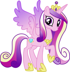 Size: 5000x5170 | Tagged: safe, artist:inuhoshi-to-darkpen, princess cadance, alicorn, pony, g4, absurd resolution, colored wings, concave belly, female, mare, simple background, slender, solo, thin, transparent background, vector, wings