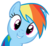 Size: 5000x4600 | Tagged: safe, artist:mrlolcats17, rainbow dash, pony, g4, absurd resolution, cute, dashabetes, female, oh hi there, simple background, smiling, solo, transparent background, vector