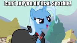 Size: 960x540 | Tagged: safe, trixie, g4, magic duel, my little pony: friendship is magic, alicorn amulet, caption, image macro, meme, nintendo 64, star fox, star fox 64