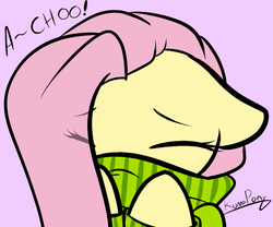 Size: 730x608 | Tagged: safe, artist:rainbowdrool, fluttershy, g4, clothes, cute, sneezing, sweater, sweatershy