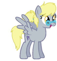 Size: 335x360 | Tagged: safe, artist:sachikomerry, artist:starryoak, derpy hooves, pegasus, pony, g4, dizzy hooves, glasses, older, simple background, transparent background