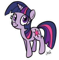 Size: 850x852 | Tagged: safe, artist:heretichesh, twilight sparkle, pony, unicorn, g4, female, looking at you, mare, simple background, solo, white background