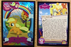 Size: 1416x942 | Tagged: safe, enterplay, applejack, g4, card, filly, series 2, trading card