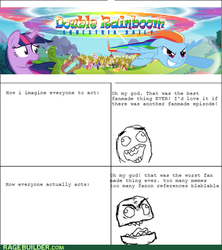 Size: 500x562 | Tagged: safe, artist:flamingo1986, rainbow dash, twilight sparkle, double rainboom, g4, double rainboom drama, drama, meme, rage comic, rage face