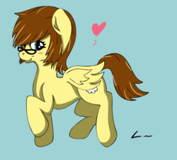 Size: 943x848 | Tagged: artist needed, source needed, safe, oc, oc only, pony, glasses, heart, simple background, solo