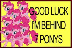 Size: 910x599 | Tagged: safe, pinkie pie, g4, i'm behind x, image macro