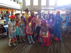 Size: 1152x864 | Tagged: safe, applejack, big macintosh, pinkie pie, rainbow dash, rarity, twilight sparkle, human, g4, cosplay, irl, irl human, photo