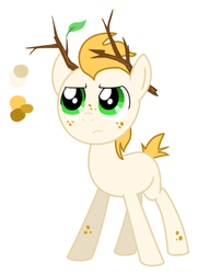 Size: 534x660 | Tagged: safe, edit, oc, oc only, oc:treebark, earth pony, pony, branches, colt, do or deer, fake antlers, male, simple background, solo, white background