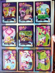 Size: 1912x2550 | Tagged: safe, apple bloom, applejack, berry punch, berryshine, cheerilee, clover the clever, daisy, flower wishes, fluttershy, pinkie pie, princess cadance, private pansy, queen chrysalis, rarity, scootaloo, smart cookie, sweetie belle, twilight sparkle, zecora, zebra, a canterlot wedding, g4, hearth's warming eve (episode), it's about time, lesson zero, suited for success, the cutie pox, the super speedy cider squeezy 6000, card, enterplay, future twilight, hearth's warming eve, hearts and hooves day, series 2, trading card, twilight snapple