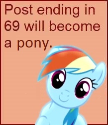 Size: 217x250 | Tagged: safe, rainbow dash, g4, 69 (number), bust, english, image macro, portrait, solo, text